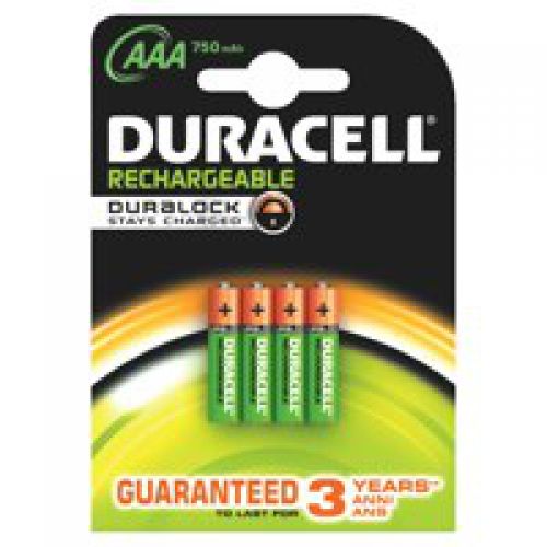 Duracell+AAA+Rechargeable+Batteries+750mAh+%28Pack+4%29+-+DURHR03B4-750SC