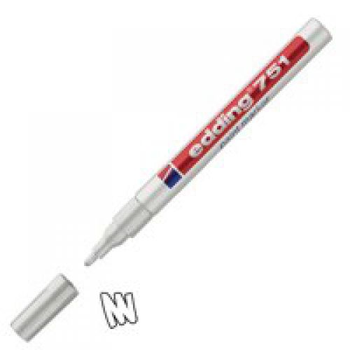 edding 751 Paint Marker Bullet Tip 1-2mm Line White (Pack 10) - 4-751049
