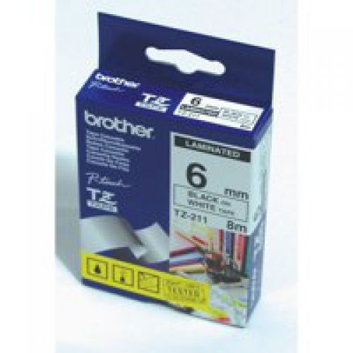 Brother TZE232 Red On White Label Tape 12mmx8m