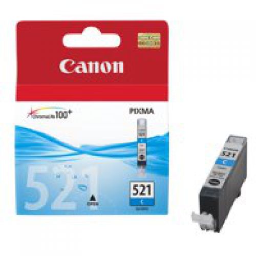 Canon+CLI521C+Cyan+Standard+Capacity+Ink+Cartridge+9ml+-+2934B001