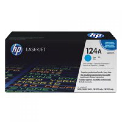HP 124A Cyan Standard Capacity Toner Cartridge 2K pages for HP Color LaserJet 1600/2600/2605/CM1015/CM1017 - Q6001A