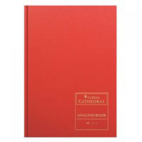 Accounts Binders & Refills Collins Cathedral Analysis Book Casebound A4 4 Cash Column 96 Pages Red 69/4.1