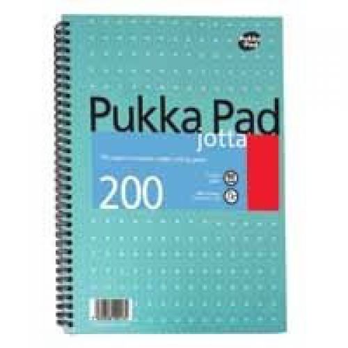Pukka+Pad+Jotta+A5+Wirebound+Card+Cover+Notebook+Ruled+200+Pages+Metallic+Green+%28Pack+3%29+-+JM021