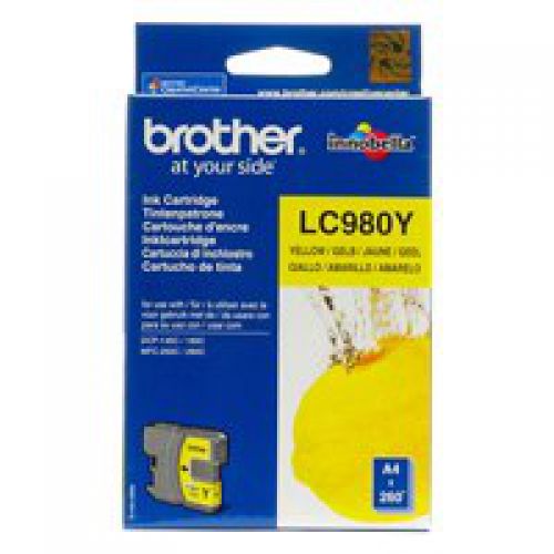Brother+Yellow+Ink+Cartridge+6ml+-+LC980Y