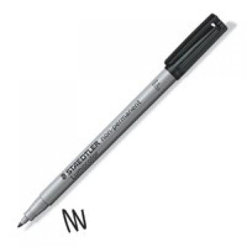 Staedtler Lumocolor OHP Pen Non-Permanent Fine 0.6mm Line Black (Pack 10) - 316-9