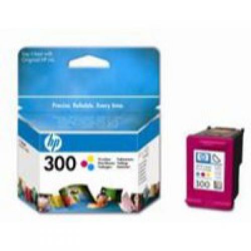 HP 300 Cyan Magenta Yellow Ink Cartridge 165 pages - CC643EE