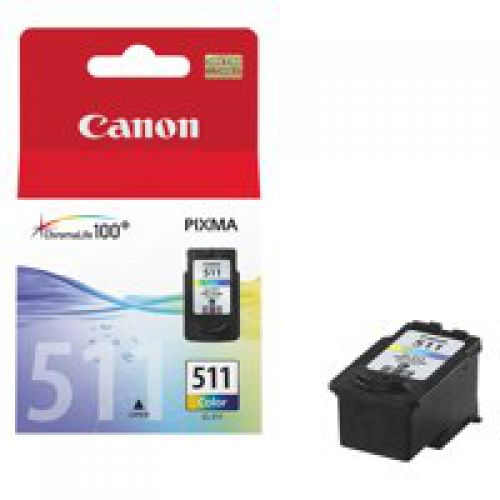 Canon+CL511+Cyan+Magenta+Yellow+Standard+Capacity+Ink+Cartridge+9ml+-+2972B001