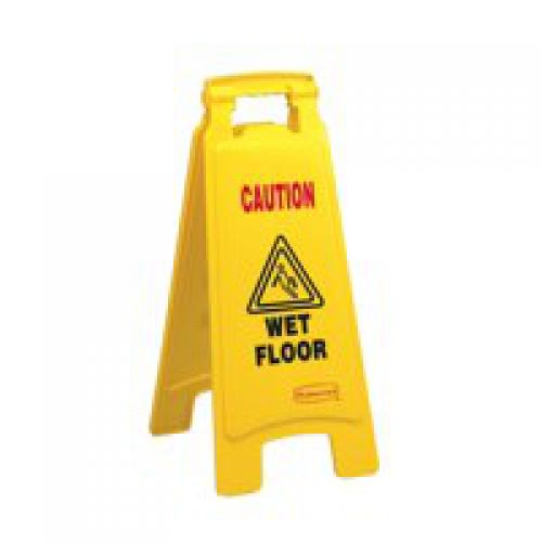 ValueX Caution Wet Floor Plastic Sign Yellow 0905001