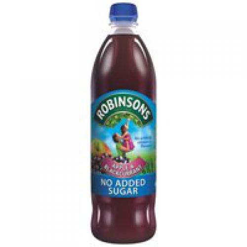 Robinsons No Added Sugar Apple and Blackcurrant Squash 1 Litre (Pack 12)