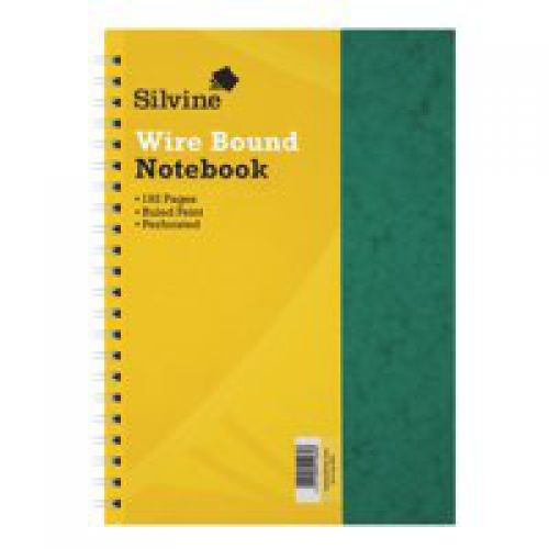 Silvine+Luxpad+A4+Wirebound+Pressboard+Cover+Notebook+Ruled+200+Pages+Green+%28Pack+6%29+-+SPA4