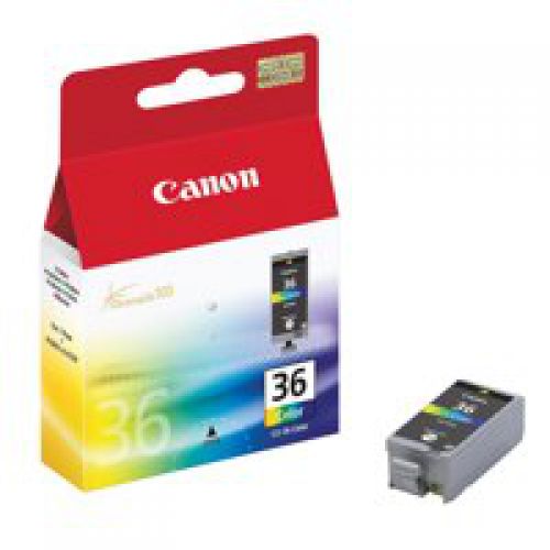 Canon+CLI36+Cyan+Magenta+Yellow+Standard+Capacity+Ink+Cartridge+12ml+-+1511B001