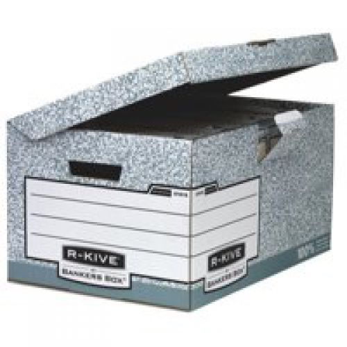 Fellowes Bankers Box Flip Top Storage Box Board Grey (Pack 10) 1181501