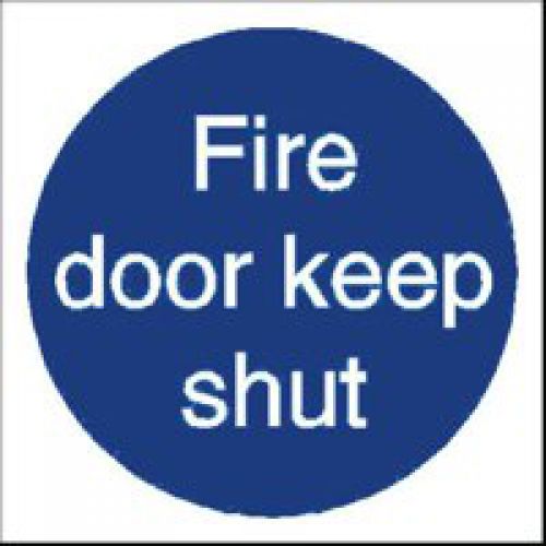 Seco+Mandatory+Safety+Sign+Fire+Door+Keep+Shut+Self+Adhesive+Vinyl+100+x+100mm+-+M014SAV-100X100