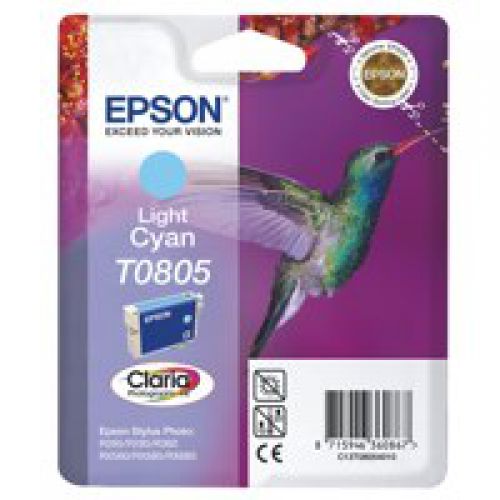 Epson+T0805+Hummingbird+Light+Cyan+Standard+Capacity+Ink+Cartridge+7ml+-+C13T08054011
