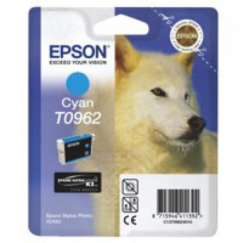 Epson+T0962+Husky+Cyan+Standard+Capacity+Ink+Cartridge+11ml+-+C13T09624010