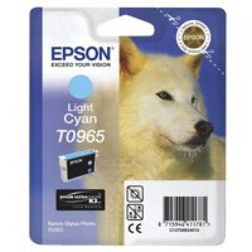 Epson+T0965+Husky+Light+Cyan+Standard+Capacity+Ink+Cartridge+11ml+-+C13T09654010