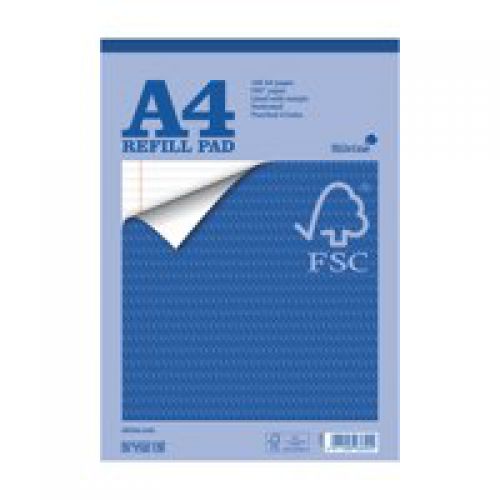 Refill Pads Silvine A4 Refill Pad FSC Ruled 160 Pages Blue (Pack 5)