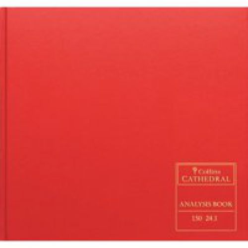 Collins Cathedral Analysis Book Casebound 297x315mm 4 Debit 16 Credit 96 Pages Red 150/4/16.1 - 811256