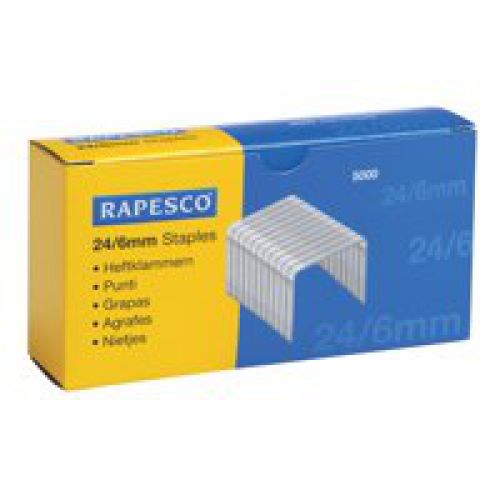 Staples Rapesco 24 6mm Galvanised Staples Pack 5000