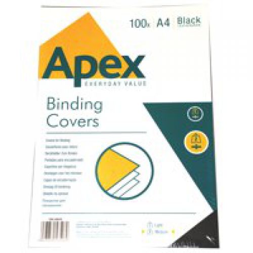ValueX+Binding+Cover+Leathergrain+A4+250gsm+Black+%28Pack+100%29+6501001