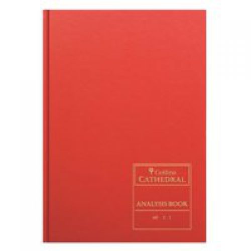 Collins Cathedral Analysis Book Casebound A4 3 Cash Column 96 Pages Red 69/3.1 - 810082