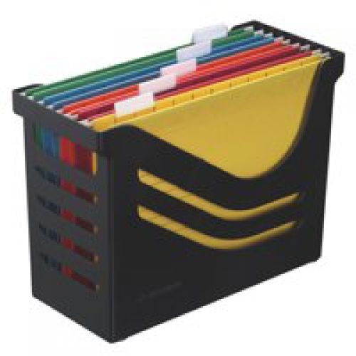 Jalema Resolution Black File Box And 5 A4 Suspension Files