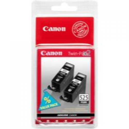 Canon+PGI525BK+Black+Standard+Capacity+Ink+Cartridge+2+x+19ml+Twinpack+-+4529B010