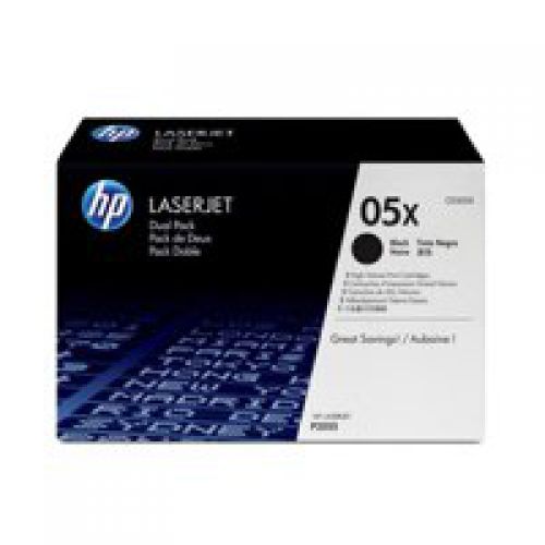HP 05X Black High Yield Toner 6.5K pages Twinpack for HP LaserJet P2035/P2050/P2059 - CE505XD