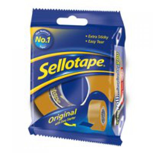 Clear Tape Sellotape Original Golden Tape 24mmx33m Clear (Pack 6) 1443254