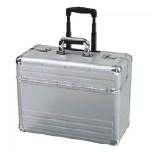 Briefcases & Luggage Alumaxx Omega Trolley Pilot Case Silver