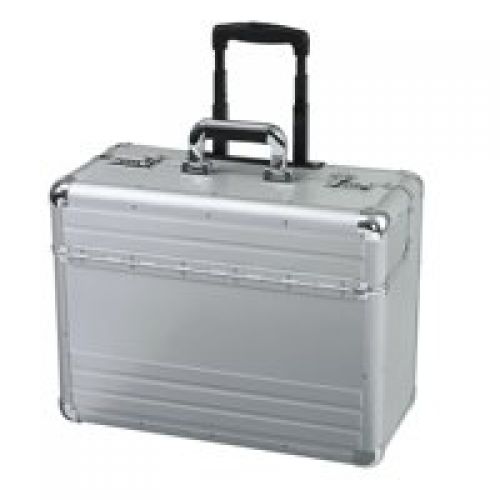 Alumaxx Omega Trolley Pilot Case Silver - 45122