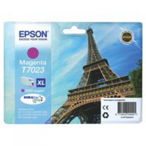 Epson+T7023+Eiffel+Tower+Magenta+High+Yield+Ink+Cartridge+21ml+-+C13T70234010