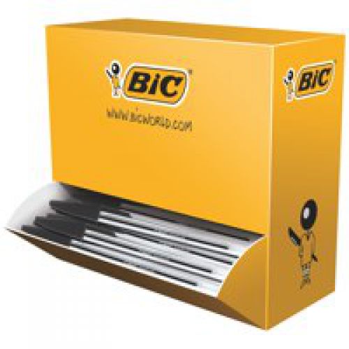 Bic+Cristal+Ballpoint+Pen+1.0mm+Tip+0.32mm+Line+Black+%28Pack+100%29+-+942911