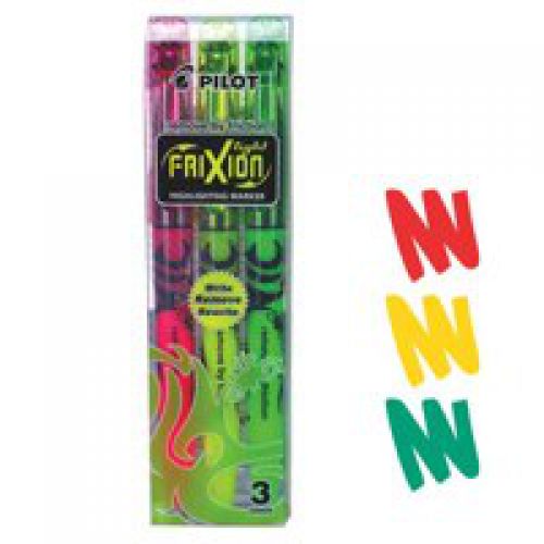 Pilot+FriXion+Erasable+Highlighter+Pen+Chisel+Tip+3.8mm+Line+Assorted+Colours+%28Pack+3%29+-+469300300