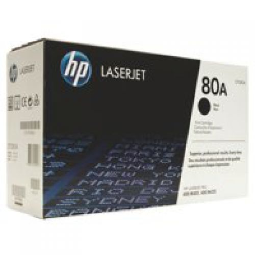 HP 80A Black Standard Capacity Toner 2.7K pages for HP LaserJet Pro M401/M425 - CF280A