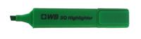 ValueX Flat Barrel Highlighter Pen Chisel Tip 1-5mm Line Green (Pack 10) - 844004