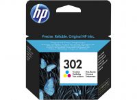 HP 302 Tricolour Standard Capacity Ink Cartridge 150 pages 4ml - F6U65AE