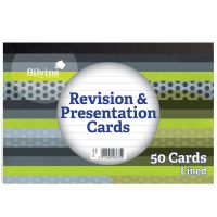 SILVINE 50 REVISION CARD WHT PK1000