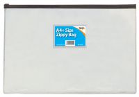 Tiger Zippy Bag Polypropylene A4+ 180 Micron Clear with Assorted Colour Zips - 300500