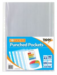 SELECT A3 PUNCHED POCKET PORTRAIT 45MIC PK10
