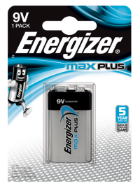 Energizer Max Plus 9V Alkaline Batteries (Pack 1) - E301323303