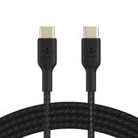 1M BOOSTCHARGE BLACK BRAIDED USB C CABLE