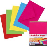 PUKKA POST C6 BRIGHT ENVELOPES PACK 25