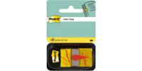 Post-it Index Flags Repositionable Sign Here 25x43mm Red Text On Yellow (Pack 50) 680-9 - 7000144931