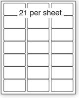 PURELY A4 SHEET LABEL 21UP BOX 100 SHTS