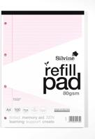 SILVINE TINTED REFILL PAD A4 PINK PK6