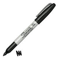Sharpie Permanent Marker Fine Tip 0.9mm Line Black (Pack 12) - S0810930