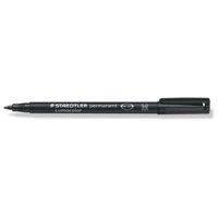 Staedtler Lumocolor OHP Pen Permanent Medium 0.8mm Line Black (Pack 10) - 317-9
