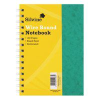 Silvine Luxpad A5 Wirebound Pressboard Cover Notebook Ruled 200 Pages Green (Pack 6) - SPA5
