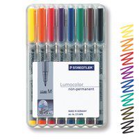 STAEDTLER LUMOCOLOUR MED TIP PK8